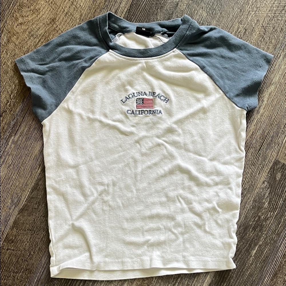 Laguna Beach California USA Women's short sleeve Crop Top